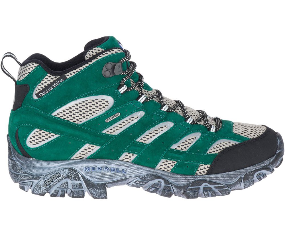 Merrell Hiking Boots Green - Moab 2 Mid Waterproof X Outdoor Voices - Mens 68MCASFEX